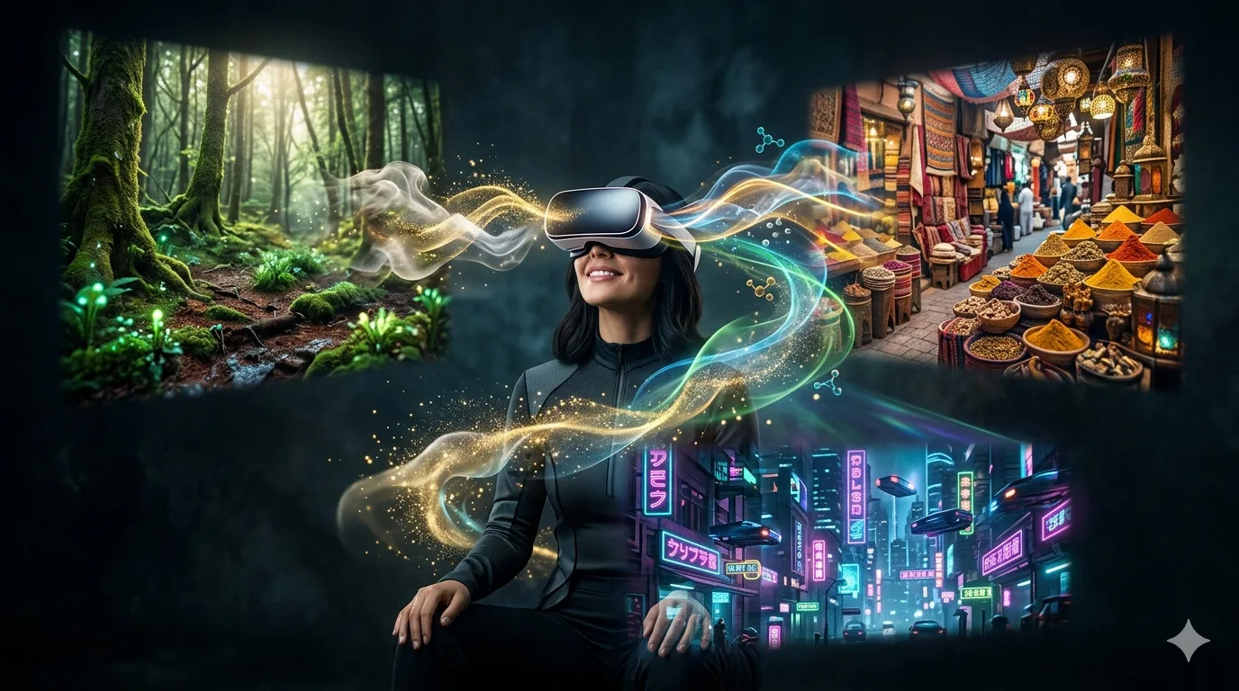 Slide Smell-o-Vision: o cheiro está prestes a invadir a realidade virtual (e isso muda tudo o que você sabe sobre perfume)